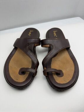 B.O.C Born Concept Toe Ring Sandals Laurina Thong Slip On Shoes Women 7M Brown